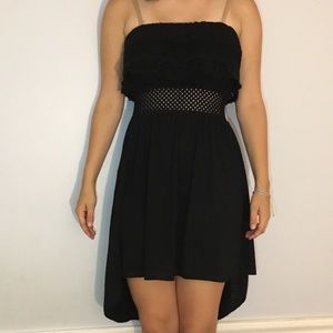 Black strapless summer dress